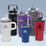 Promotional drinkware products that includes water bottles and travel mugs