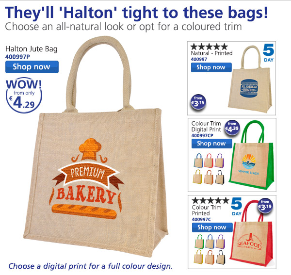 Halton Jute Bag - Natural - Digital Print