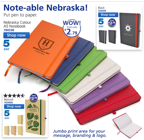 Nebraska Colour A5 Notebook