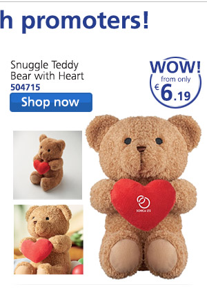 Snuggle Teddy Bear with Heart