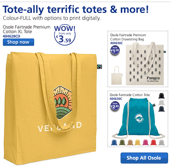 Osole Fairtrade Premium Cotton XL Tote - Colours - Digital Print