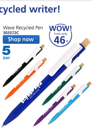 Wave Recycled Pen - Colours