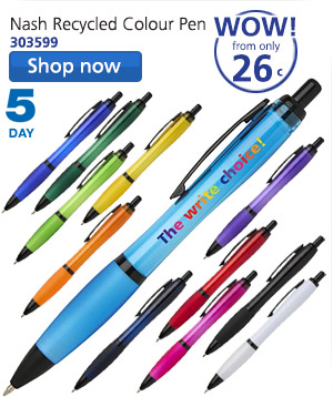 Nash Recycled Colour Pen - Black Trims