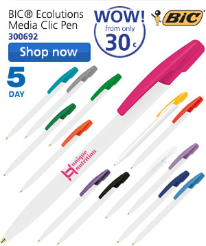 BICĀ® Ecolutions Media Clic Pen - White Barrel