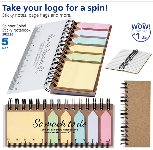 Spinner Spiral Sticky Notebook
