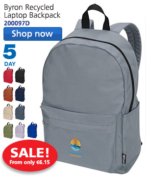 Byron Recycled Laptop Backpack - Digital Print