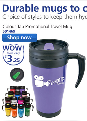 Colour Tab Promotional Travel Mug