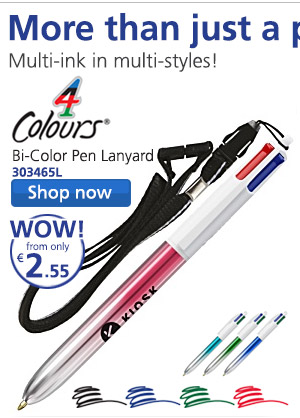 BIC® 4 Colours Bi-Color Pen with Lanyard