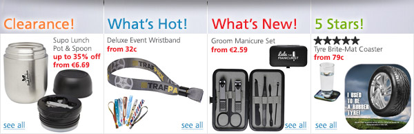 Clearance Promotional Items