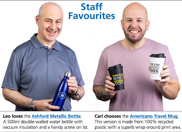 Leo with the Ashford Metallic Vacuum Insulated Bottles