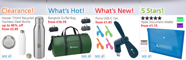 Clearance Promotional Items